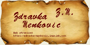 Zdravka Menković vizit kartica